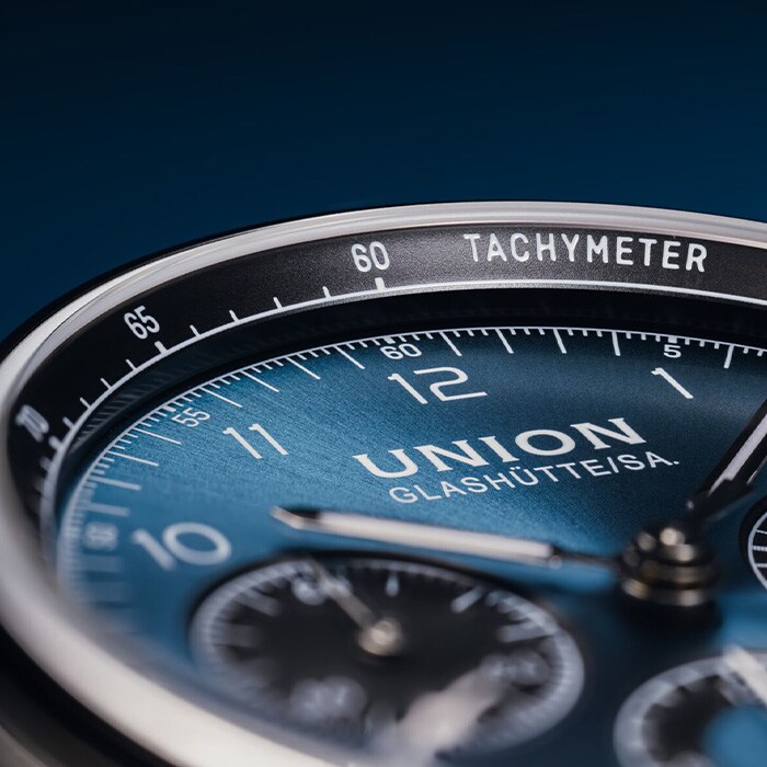 Detail of a blue dial